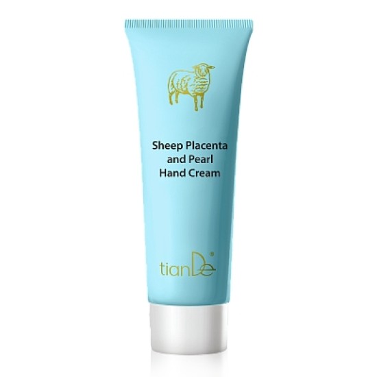 Kremas rankoms su placenta ir perlais (intensyvus odos atstatymas) 80 ml.