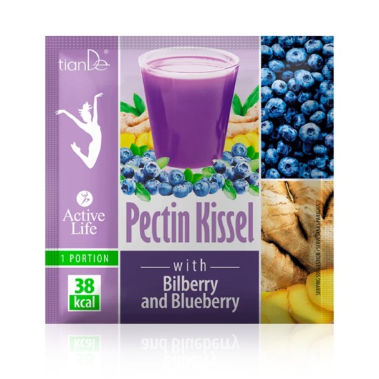 Pektinų kisielius su mėlynių sultimis ir girtuoklėmis "Anti-senėjimas" 15 g.
