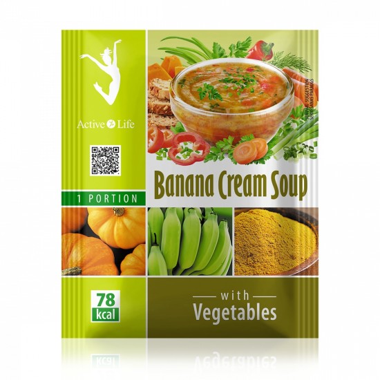 Bananų kreminė sriuba su daržovėmis 25 g.