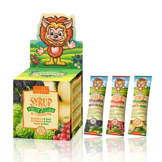 Sirupas su vaisių sultimis ir vitaminais 21 vnt. x 10 g.